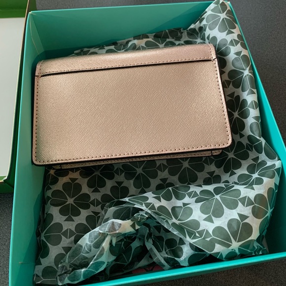 Kate Spade Rose Gold Clutch / crossbody - Picture 5 of 10